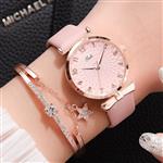 Luxe horloge met armband voor dames - quartz horloge magnetisch / leren band