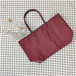 Tote tas met grote capaciteit voor dames - Macaron kleuren waterdichte coating PVC handtas met rits