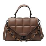 Luxe schoudertas met klep en ketting voor dames - Mode PU lederen handtas handtas Klassiek