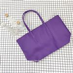 Tote tas met grote capaciteit voor dames - Macaron kleuren waterdichte coating PVC handtas met rits