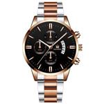 Luxe zakelijk horloge voor heren - Quartz roestvrijstalen band Datumkalender met 3 subdials