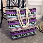 Grote opvouwbare draagtas - grote handtas voor dames Casual canvas schoudertas met print