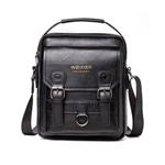 Crossbodytas met grote capaciteit voor heren - Casual schoudertas, zachte handtas PU-leer