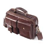 Messenger tas voor heren - rundlederen handtas reis schouder kantoor aktetas