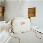 Kleine Messenger Bag met Borduurwerk en Ketting voor Dames - Mode Crossbody Handtas