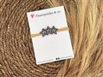 Baby haarbandje - elastiek - met sterretjes - antraciet - kerst - feestdagen