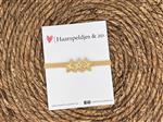 Baby haarbandje - elastiek - met sterretjes - goud - kerst – feestdagen
