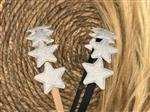 Diadeem met sterretjes - kerstcollectie - glitters - ster – zilver — Zwarte diadeem