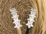 Diadeem met sterretjes - kerstcollectie - glitters - ster – zilver — Khaki diadeem