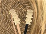 Diadeem met sterretjes - kerstcollectie - glitters - ster – goud — Zwarte diadeem
