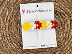 Oeteldonkse French Barrette met madeliefjes - carnaval