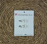 Haarspeldje Flower - daisy - madeliefjes - lichtroze — 5 cm (meerprijs + €1,40) / zilver