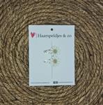 Haarspeldje Flower - daisy - madeliefjes - goudkleur — 4 cm / goud
