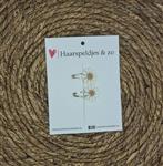 Haarspeldje Flower - daisy - madeliefjes - bronskleur — 3 cm / goud