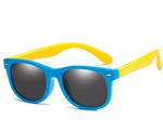 Kinder-zonnebril voor jongens/meisjes - kindermode - fashion - zonnebrillen - blauw montuur - gele p