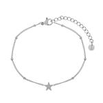 KIDS - Armband om te delen - gevlamd sterretje - stainless steel (verkleurt niet) - met verlengketti