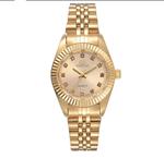 Luxe gouden horloge voor dames - strass quartz horloge waterdicht polshorloge