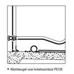Beugel voor knieboombuis PE125
