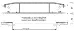Verplaatsbaar afscheidingshek tussen twee boxafscheidingen, lengte 210-270 cm