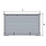 Reno wand 300 lichtgrijze scheidingswand, lengte 322 cm