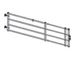 Uitschuifbaar 4 buis afscheidingshek, lengte 250-400 cm