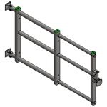 Kort uitschuifhek 3 buis, lengte 135-200 cm
