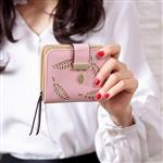 Mode Bladeren Patroon Portemonnee voor Dames - Pouch Handtas PU Lederen Portemonnee Munten Kaarthoud