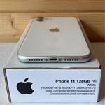 nieuwstaat Apple iPhone 11 128GB wit + nieuwe accu 100% + 12 maanden garantie