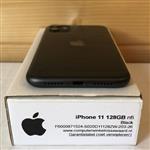 nieuwstaat Apple IPhone 11 128GB zwart + nieuwe accu 100% + 12 maanden garantie