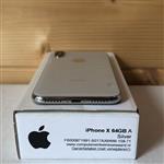 nieuwstaat Apple iPhone X 10 64GB zilver + nieuwe accu 100% + 12 maanden garantie