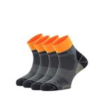 DOUBLE-PACK-HAMBURGO-HARDLOOP SOKKEN-BACTERIAL FREE-GRIJS/ORANJE XL (45-47)