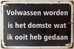 Volwassen worden is reclamebord