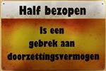Half bezopen reclamebord