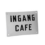 Emaille reclamebord: Ingang Café
