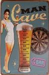 Man cave bier rules reclamebord