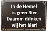 In de hemel geen bier reclamebord