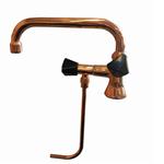 Spoelkraan met zwenkarm roodkoper