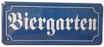 Biergarten klein reclamebord