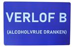 Verlof B reclamebord