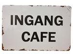 Ingang cafe reclamebord