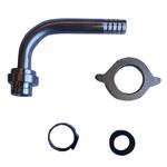 aansluitset 5/8 wartel gebogen tule voor 8.5x12.7 mm bierleiding