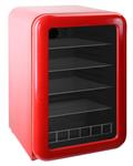 Exquisit Retro Glasdeurkoelkast Rood