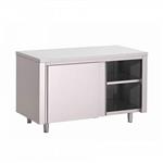 RVS Werktafel met schuifdeuren 700 diep