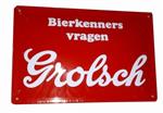 Grolsch reclamebord bierkenners relief