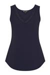Travel Top met Kant Uni Dark Blue 2129