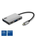 ACT AC7070 USB-C Hub 4 port met 2x USB-C en 2x USB-A, SuperSpeed 10Gbit/s