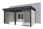 Overkapping aan huis Premium Vuren D 400 x 400 cm