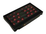 Kerstballen 4 cm. op LANGE draad Rood glans mat glans doos 30st doos kerstballen