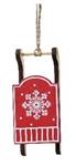 Hanger Houten Slee – Rood met Wit – Houten Figuurtjes voor Bloemschikken en Kerstboom

 Houten figuu