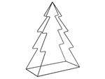 Metalen Frame Kerstboom 3D – 35x18x46 cm – Voor Bloemschikken en Decoratie voor bloemschikken en dec